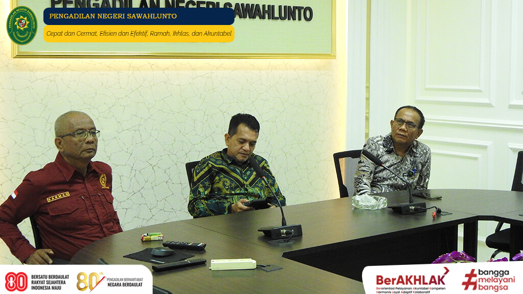 Pengadilan Negeri Sawahlunto Mengikuti Konsultasi Publik Rancangan PERMA tentang Putusan Pemaafan Hakim Secara Daring