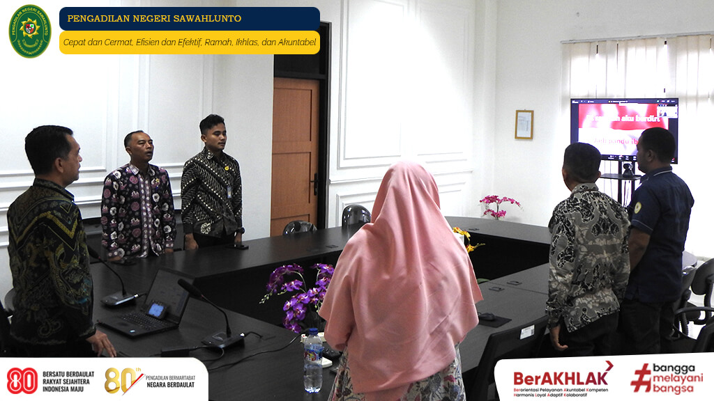 Pengadilan Negeri Sawahlunto Mengikuti Undangan Pembinaan, Pengawasan dan Evaluasi Kinerja Secara Daring