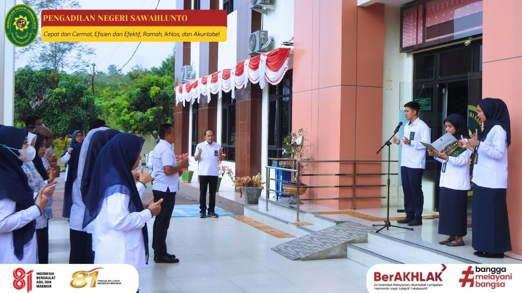Pengadilan Negeri Sawahlunto Laksanakan Kegiatan Rutin Apel Pagi Pada 31 Agustus 2026