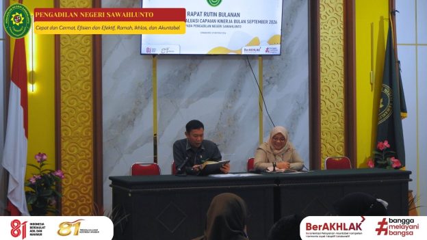 Rapat Rutin-Bulanan Monitoring dan Evaluasi Capaian Kinerja Bulan September Tahun 2026