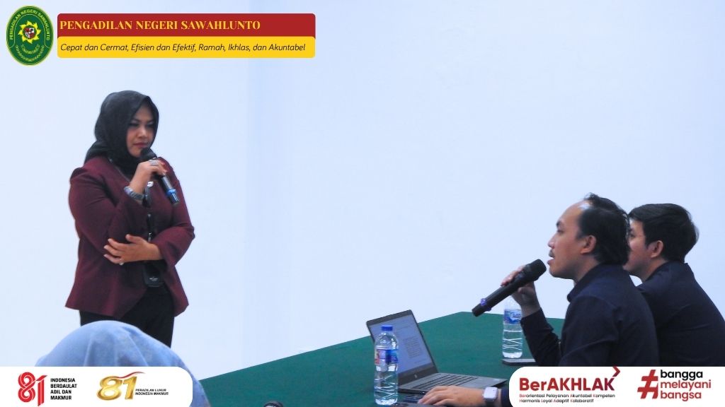 Tingkatkan Pelayanan, Pengadilan Negeri Sawahlunto Adakan Pelatihan Pelayanan Prima Kerjasama dengan Bank BNI Sawahlunto